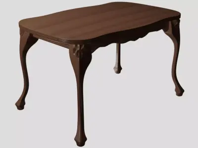 Hall Table Walnut 3D model