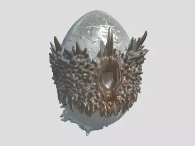 White Egg by Tripo Free low-poly 3D model
