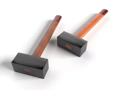 Sledgehammer Big hammer Low-poly 3D model