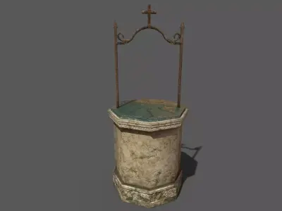 Medieval well Low-poly 3D model purchase