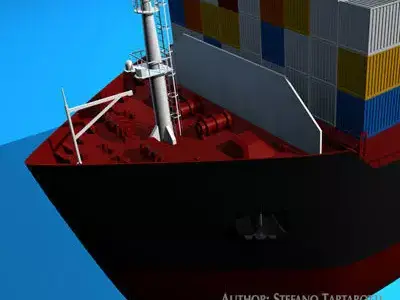 Container ship 3D model