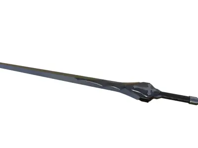Fantasy sword Low-poly 3D model 14