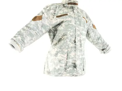 Military ACU jacket with PBR textures 09 Low-poly 3D model