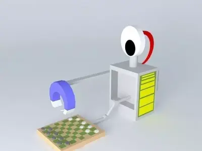 Chess playing bot Free 3D model