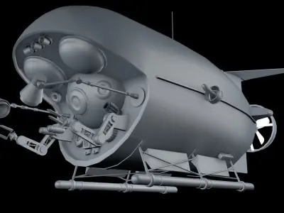 russian submarine mir 1 Free 3D model