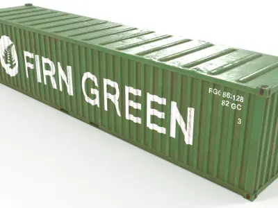 Container 40ft low poly PBR Low-poly 3D model buy
