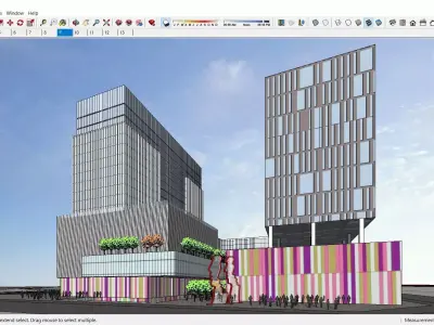 Sketchup Commercial Complex L7 3D model