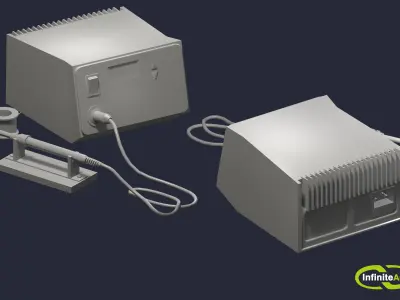 Soldering staition Low-poly 3D model