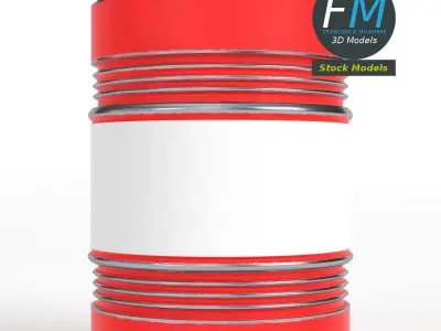 Oil drum barrel 3D model