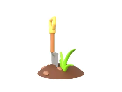 Shovel 3D model get