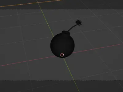Rounded Bomb  Low-poly 3D model