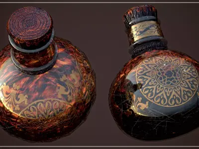 Magma potion Low-poly 3D model