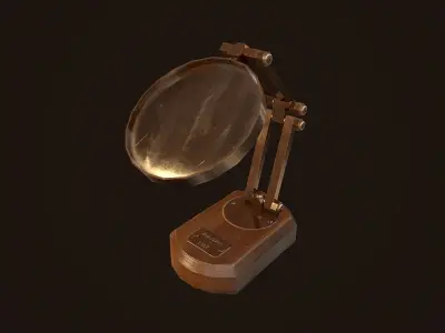 Magnifying glass - PBR Game Ready Low-poly 3D model