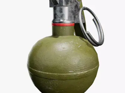M33 Frag Grenade Low-poly 3D model