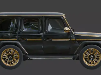 Luxury Gold and Black Off-Road Jeep 3D Model V03 Low-poly 3D model
