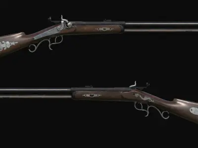 Antique Rifle - PBR 3D model