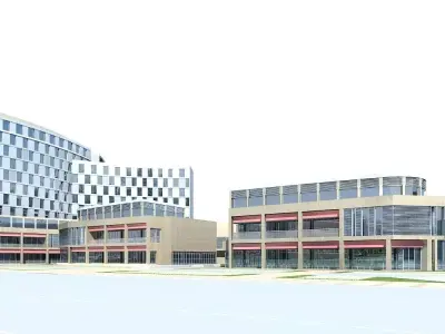 Hotel Building 3D model 49