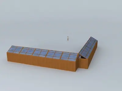 group of chicken hutches Free 3D model