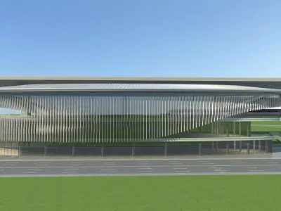 Light Rail Station 08 3D model