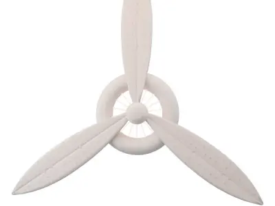 Propeller plane Low-poly 3D model