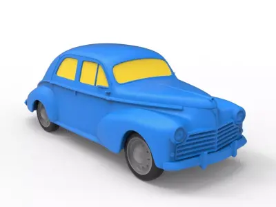 Peugeot 203 1948 Classic Car 3D print model