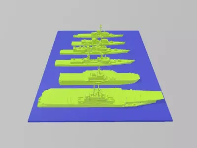Cold War Italian Naval Ship Wargame Board Game 3D print model