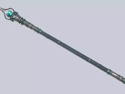 Soul scepter Low-poly 3D model