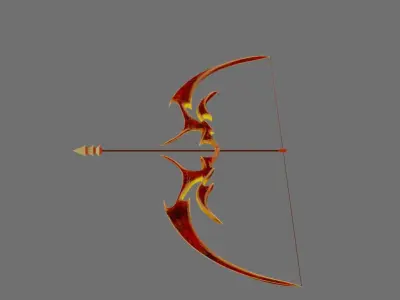 phoenix bow Low-poly 3D model