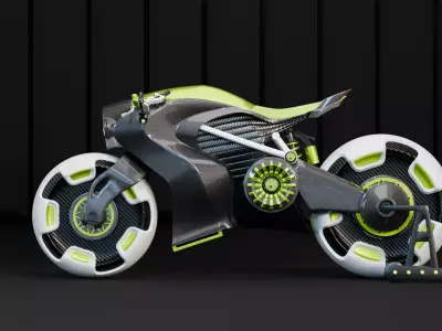 Sci-Fi Cyber Bike 3D model