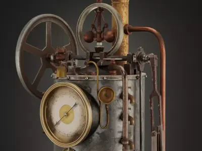 Mechanical clock 3D model