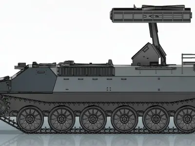 9K35 Strela 10 missile system  Free 3D print model