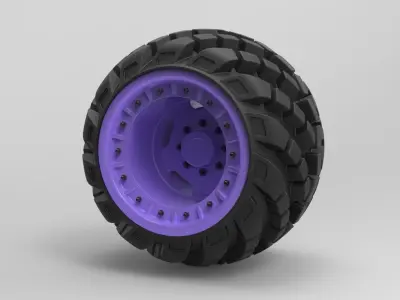 Arched offroad wheel 3D model
