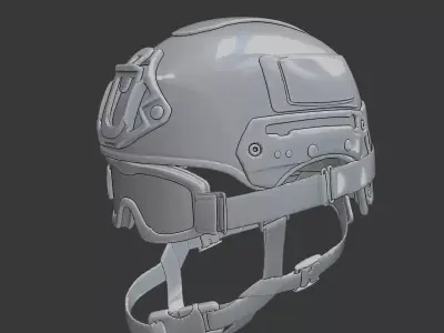 Modern Military Combat Helmet 3D Printable  3D print model