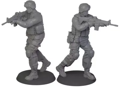USA modern Soldier  3D print model