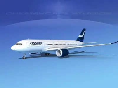 Airbus A350-800 Finnair 3D model