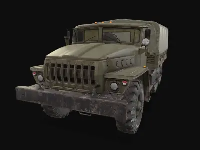 Ural 4320 Low-poly 3D model