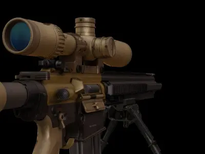  High-Quality 3D Model of G28 Precision Rifle Low-poly 3D model
