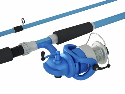 Fishing rod 3D model 3