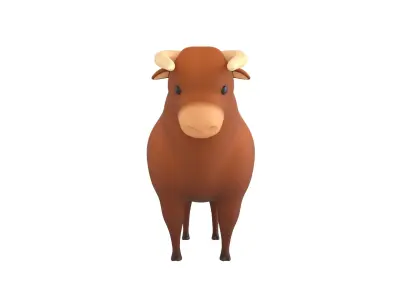 Cartoon Bull 3D model purchase