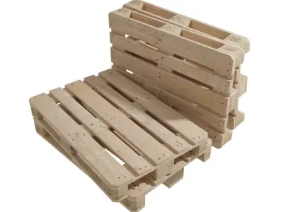 wood eur pallet 3D model