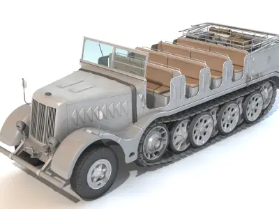 SdKfz9 artillery version 3D model