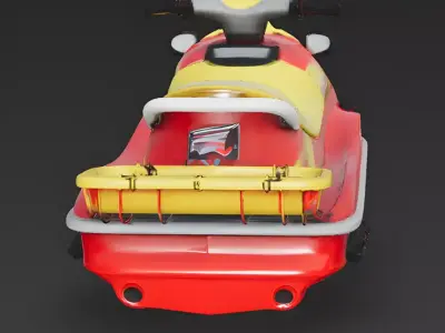 Realistic Rescue Jet Ski 3D Model Low-poly 3D model