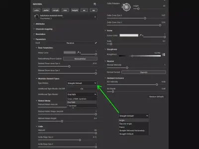 Metal Floor Modular Path Customizable Substance Material and  Texture