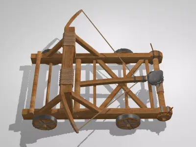 Medieval Catapult Low-poly 3D model order