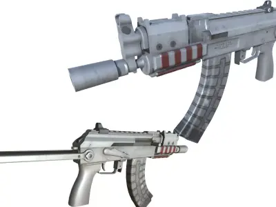 42-Crotzni-gun model 3d game ready model  Low-poly 3D model