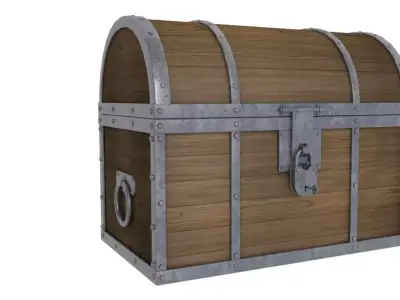 Old Wooden Chest 3D model
