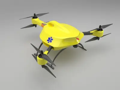 Ambulance Drone 3D model buy