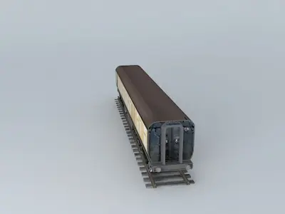 Eco Rail Track 1st Class Carriage,DummyOld Steam Days Free 3D model
