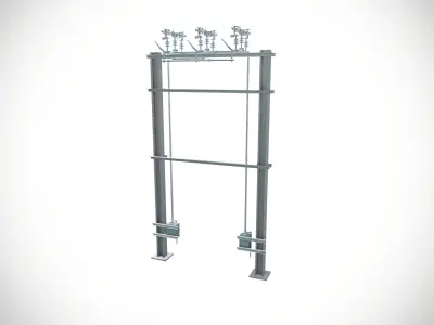 Electric Pole Low-poly 3D model buy