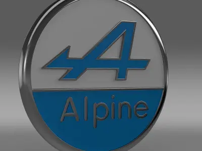 alpine logo 3D model by Sergey